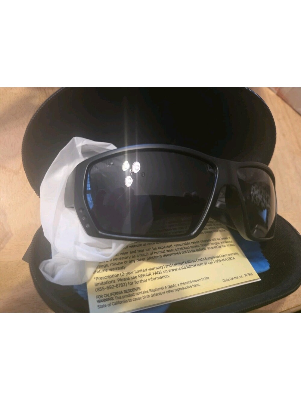 Costa Del Mar Tuna Alley Men's Sunglasses - Black/Gray